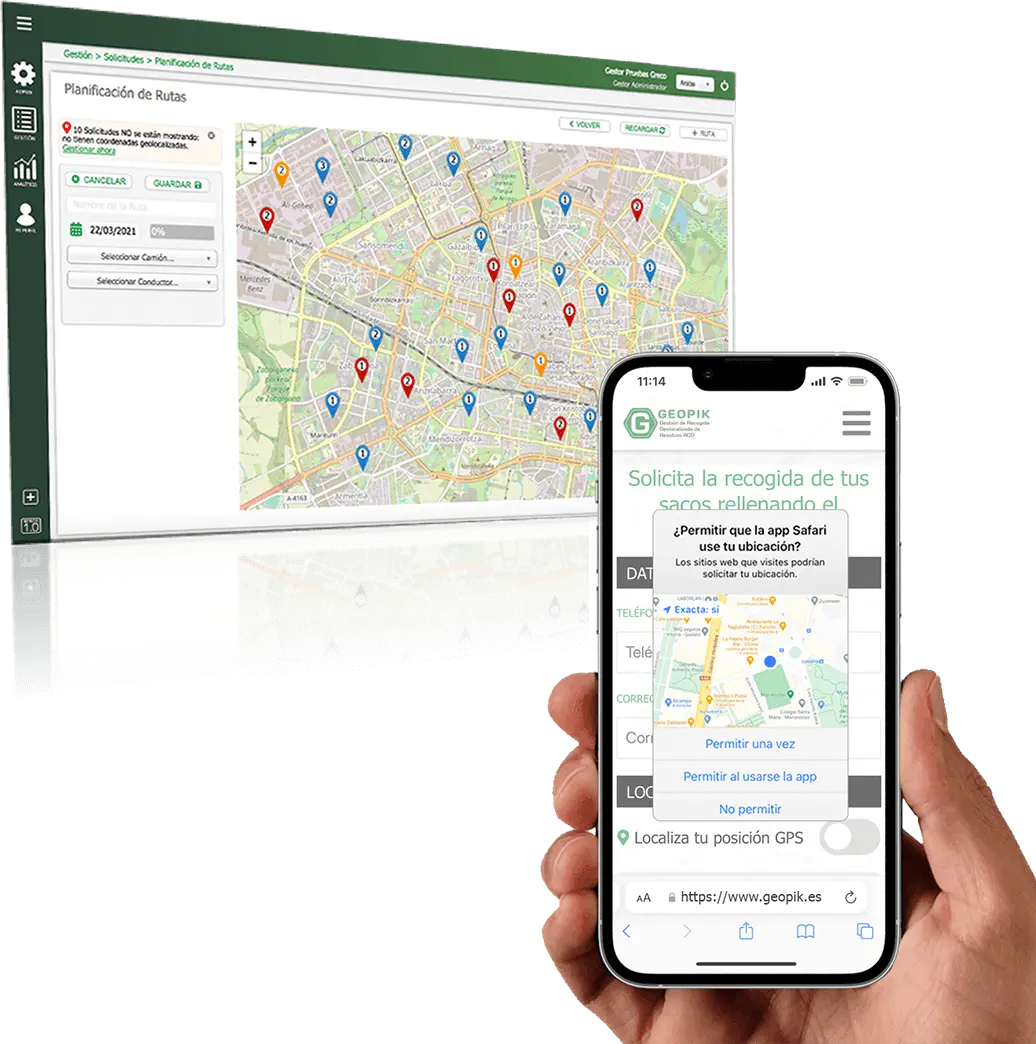GEOPIK móvil y escritorio